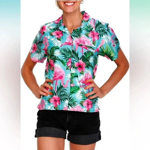 Hawaiian Shirt Button Down, NWT, M - Picture 1 of 3
